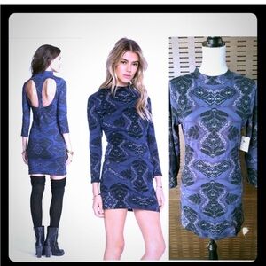 Free People Blue Backless Dress